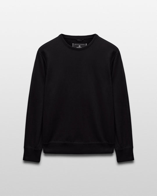 Kyoto Black Midweight Terry Classic Crewneck
