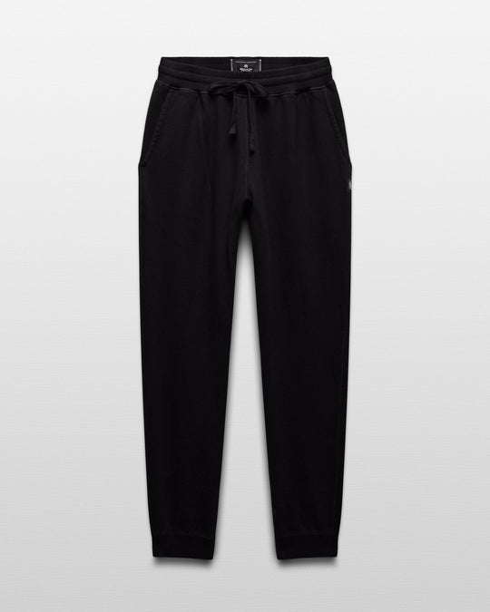Kyoto Black Midweight Terry Slim Sweatpant