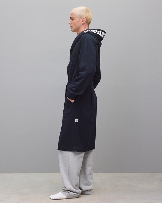 Midweight Terry Logo Relaxed Hooded Robe