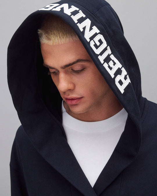 Midweight Terry Logo Relaxed Hooded Robe
