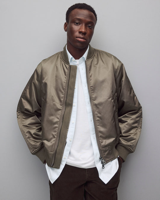 Nylon Twill Crew Jacket