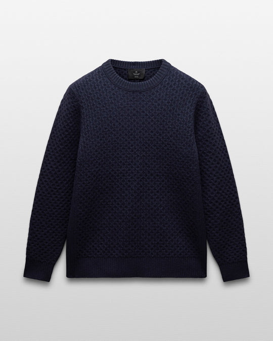 Merino Honeycomb Crewneck