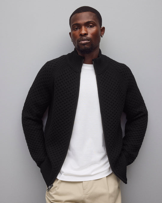 Merino Honeycomb Track Jacket