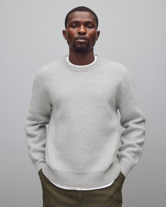 Textured Boucle Turf Crewneck