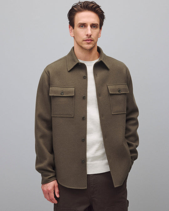 Double Faced Wool Concourse Overshirt