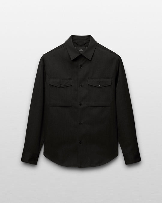 Wool Gabardine Concourse Standard Overshirt