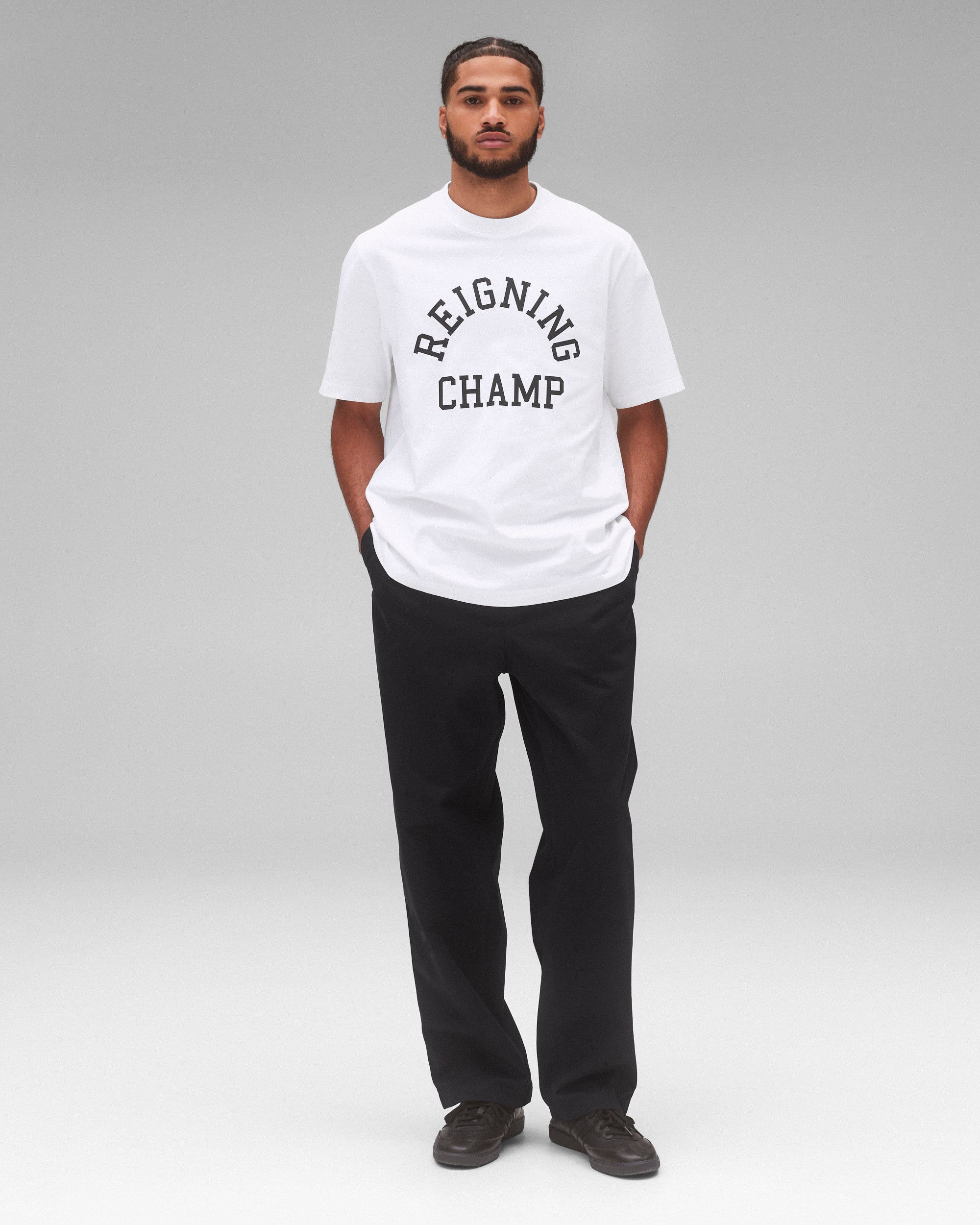 Midweight Jersey Arch Logo OG T-Shirt | Reigning Champ
