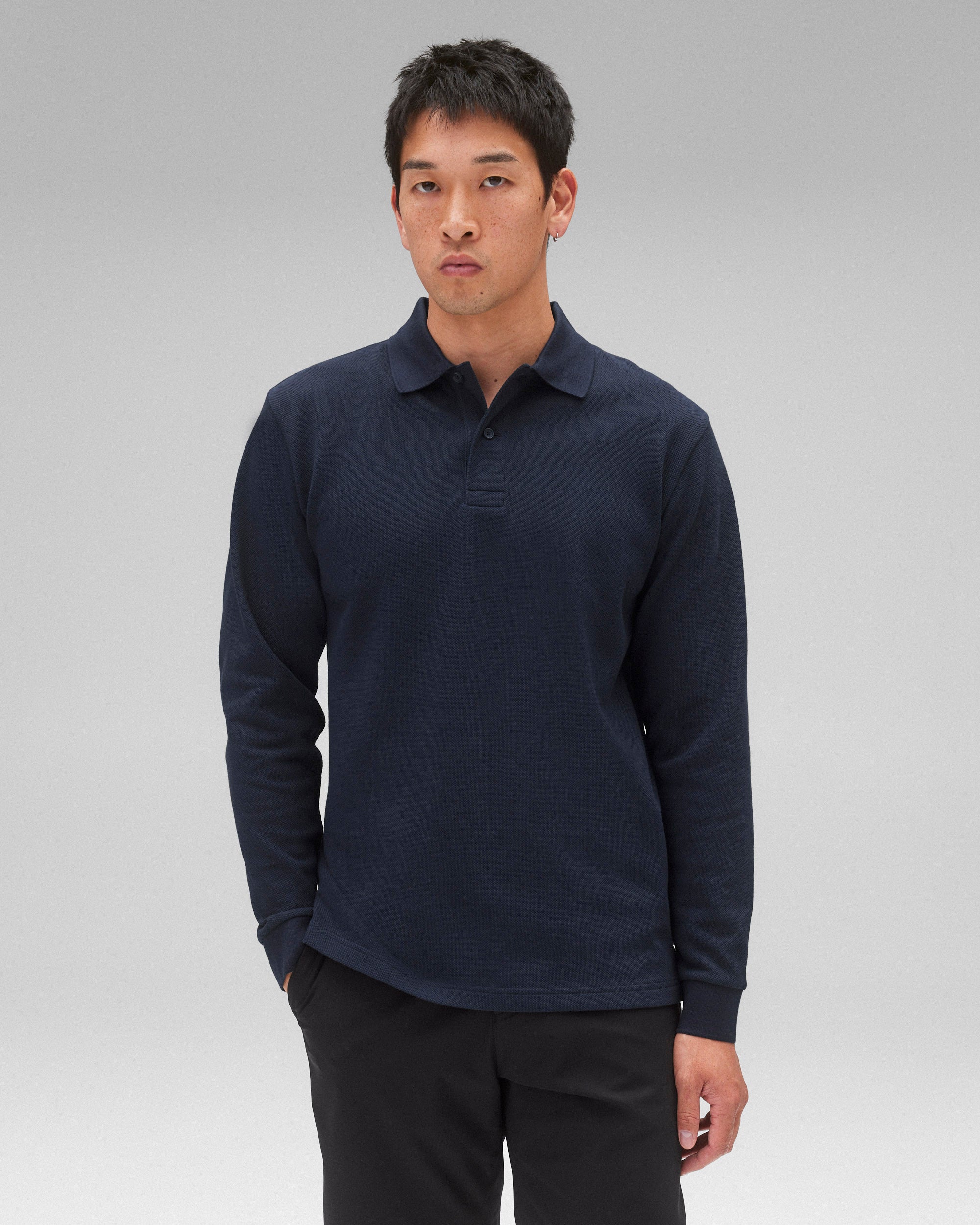 Reigning champ long sleeve polo sales