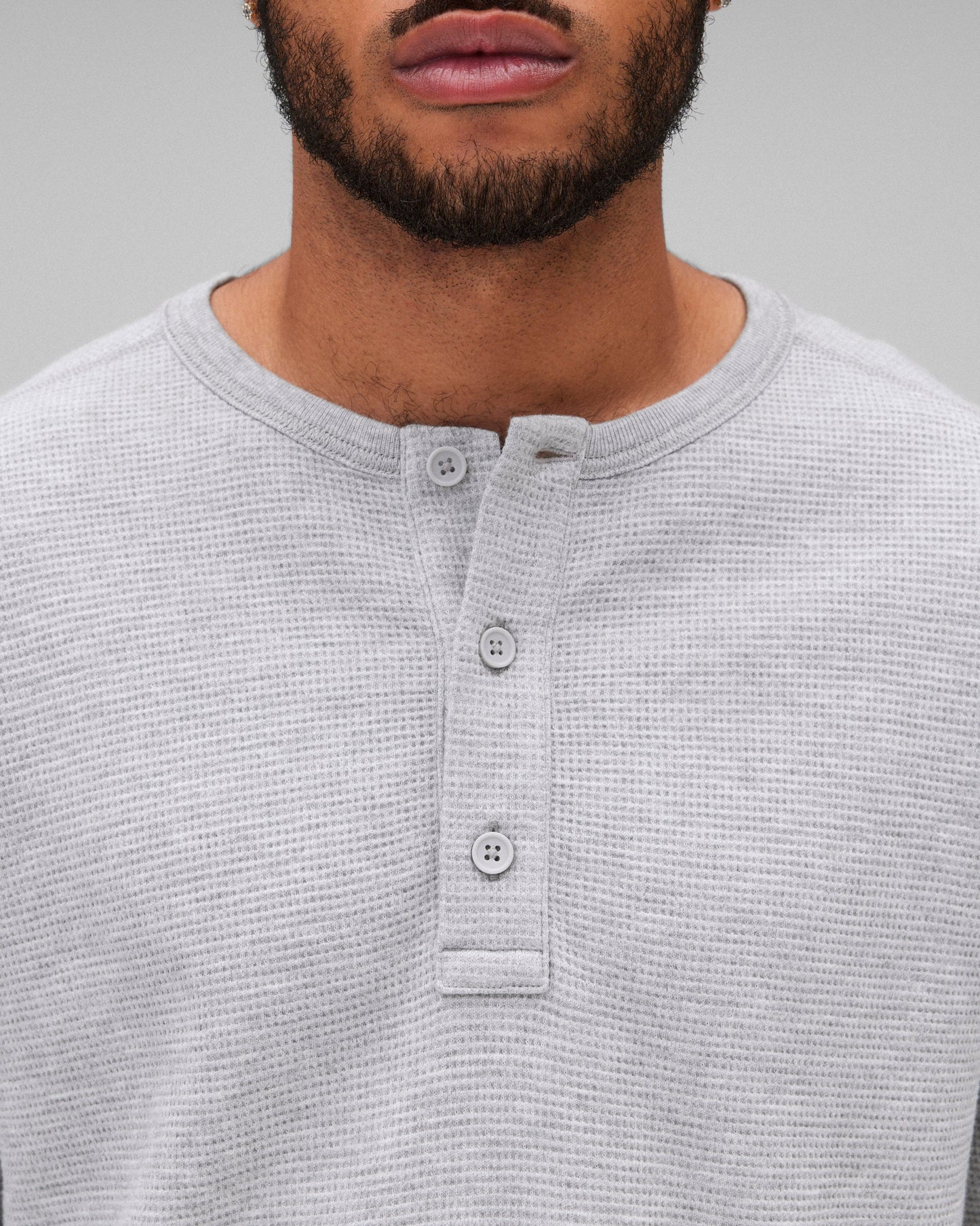 Lighweight Waffle Henley