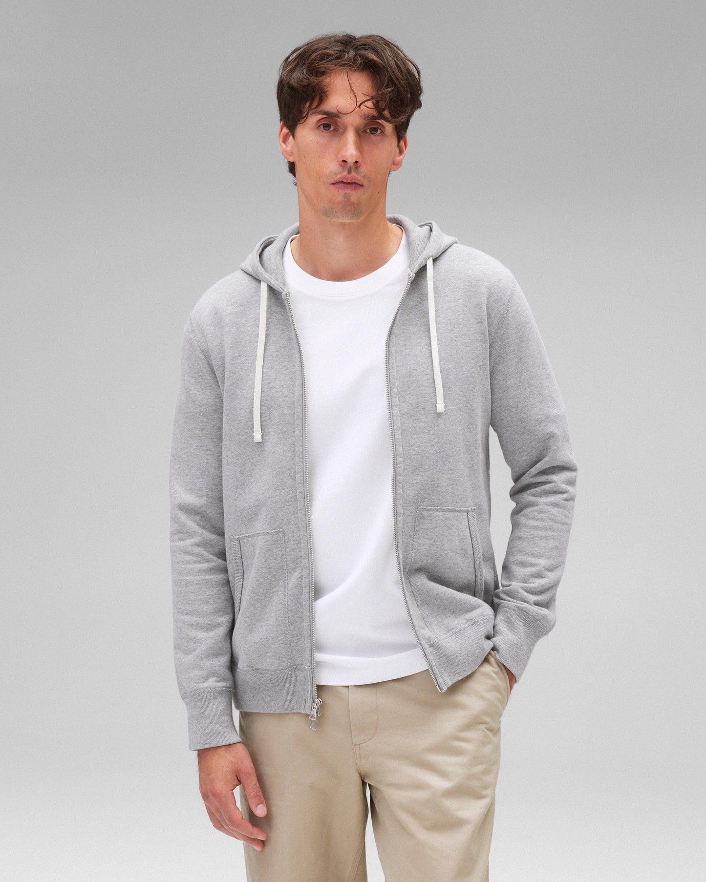 Midweight Terry Slim Zip Hoodie