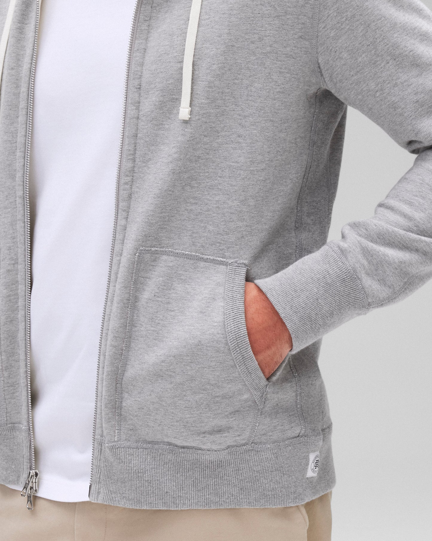 Midweight Terry Slim Zip Hoodie