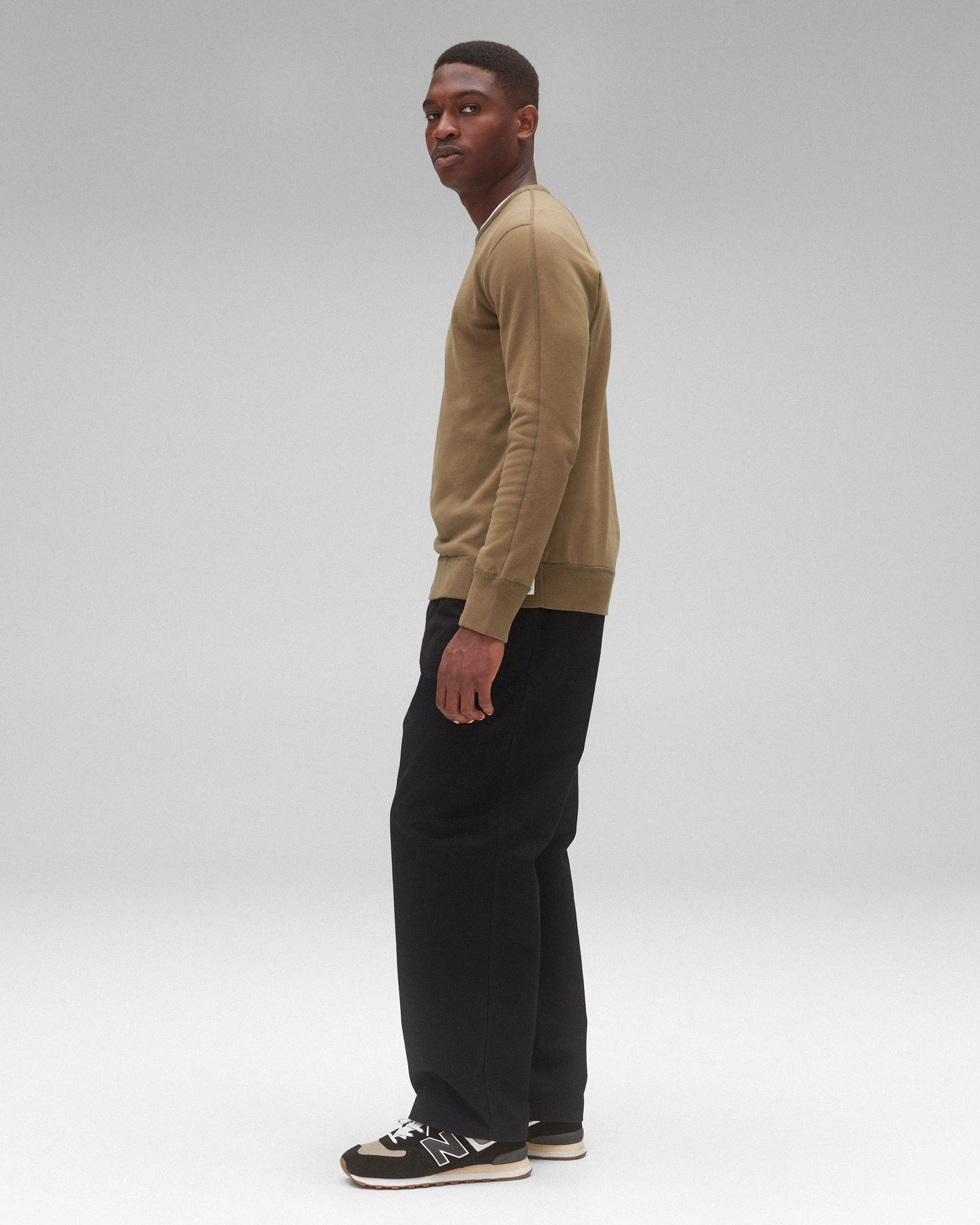 Midweight Terry Slim Crewneck