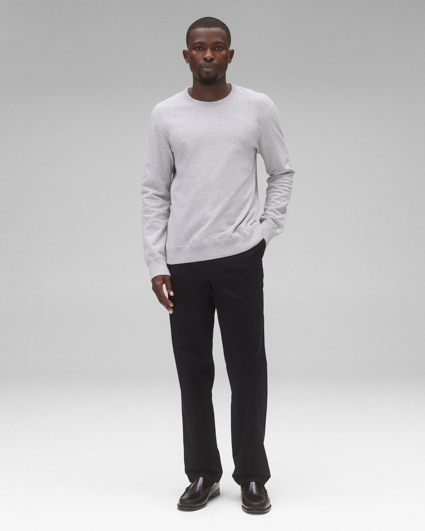 Midweight Terry Slim Crewneck