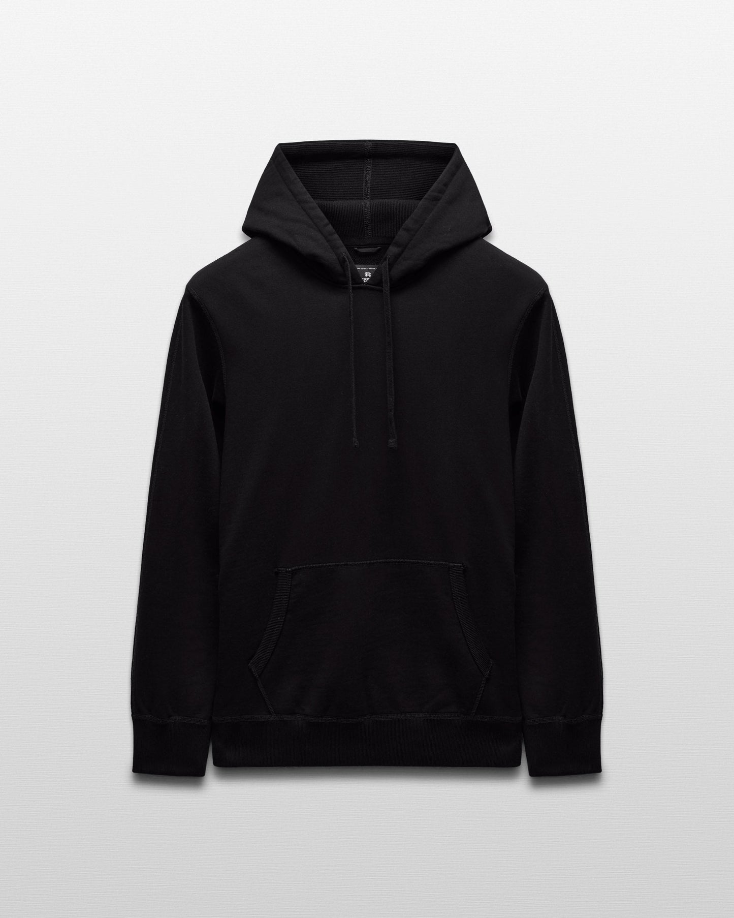 Kyoto Black Midweight Terry Slim Hoodie