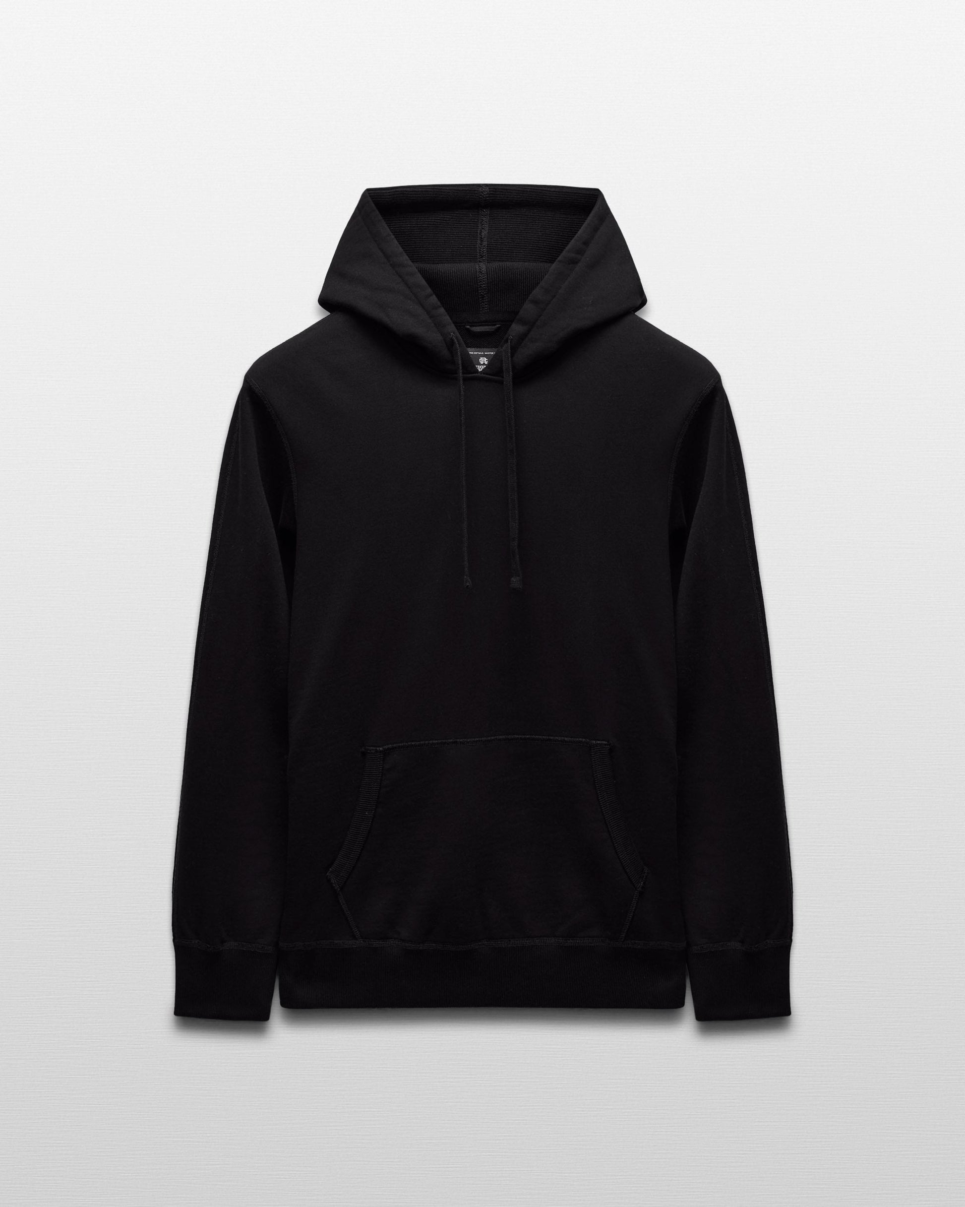 Kyoto Black Midweight Terry Slim Hoodie - Main Image