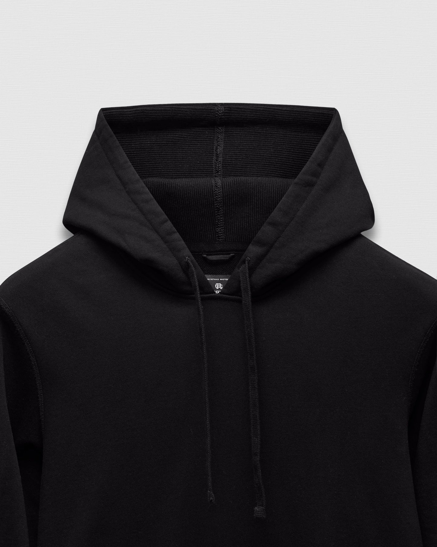 Kyoto Black Midweight Terry Slim Hoodie