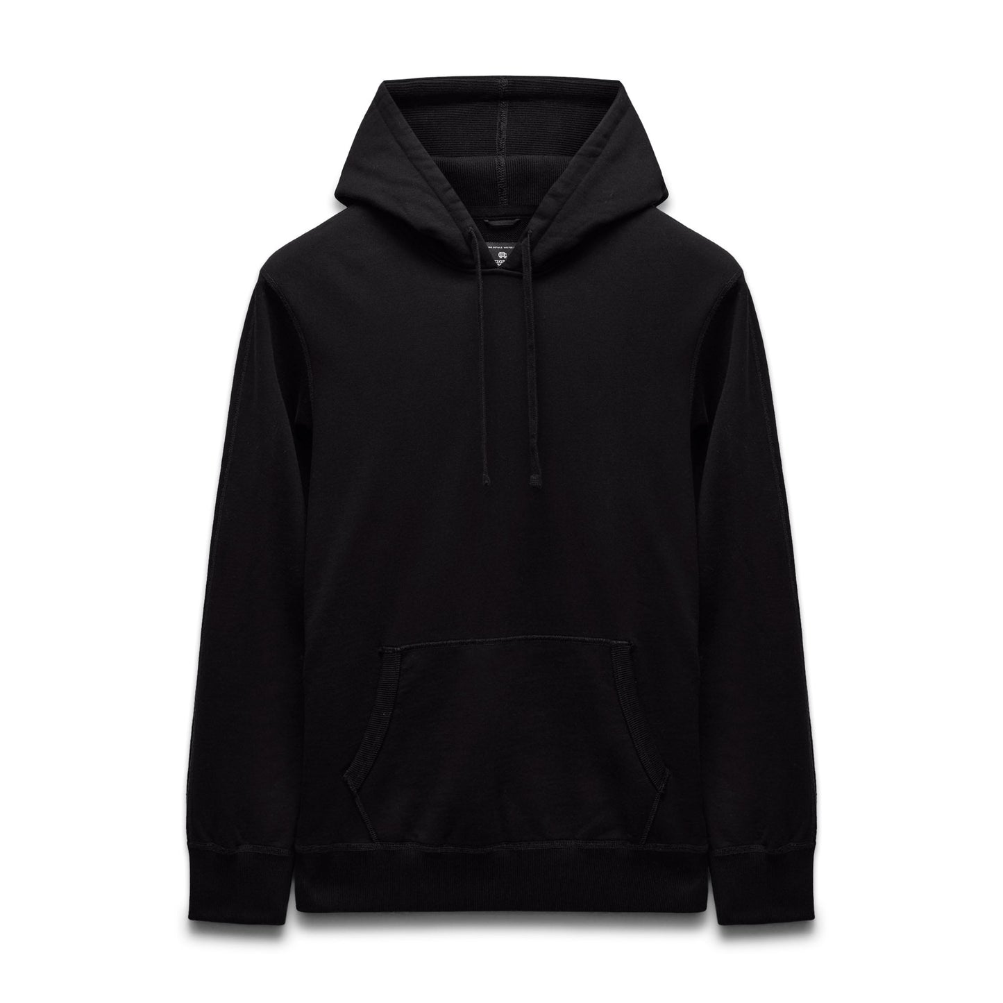 Kyoto Black Midweight Terry Slim Hoodie