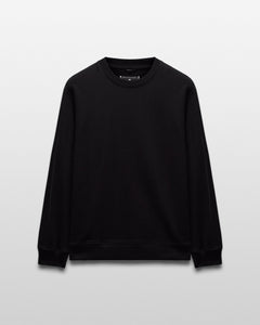 Kyoto Black Midweight Terry Slim Crewneck