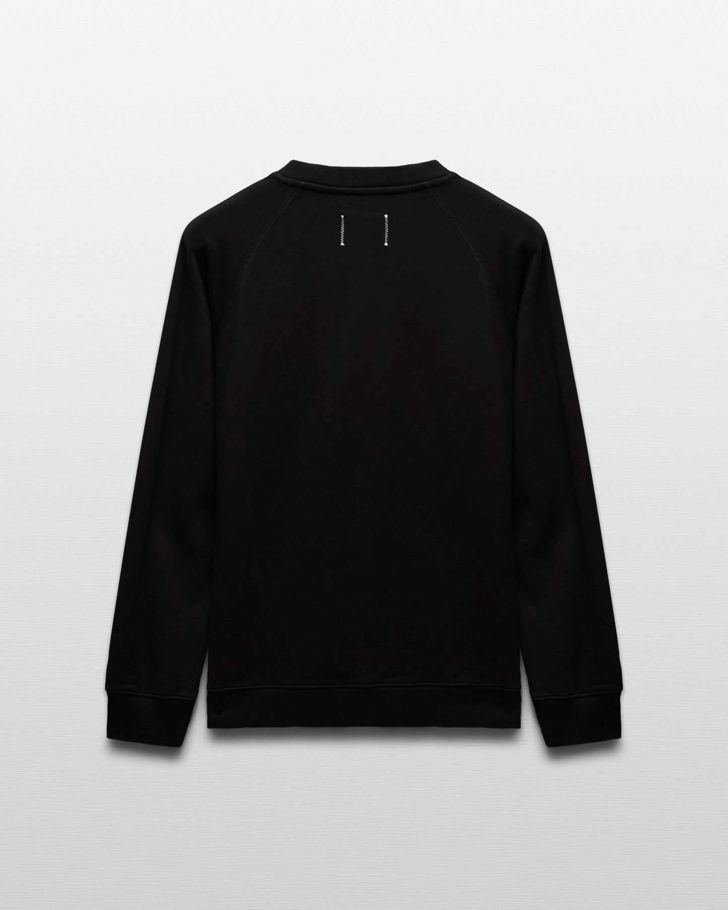 Kyoto Black Midweight Terry Slim Crewneck