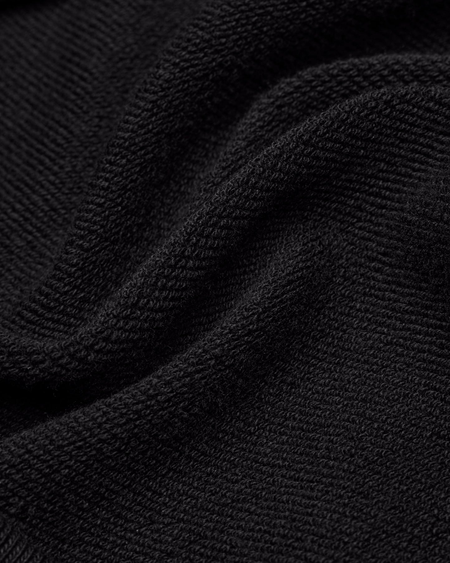 Kyoto Black Midweight Terry Classic Crewneck