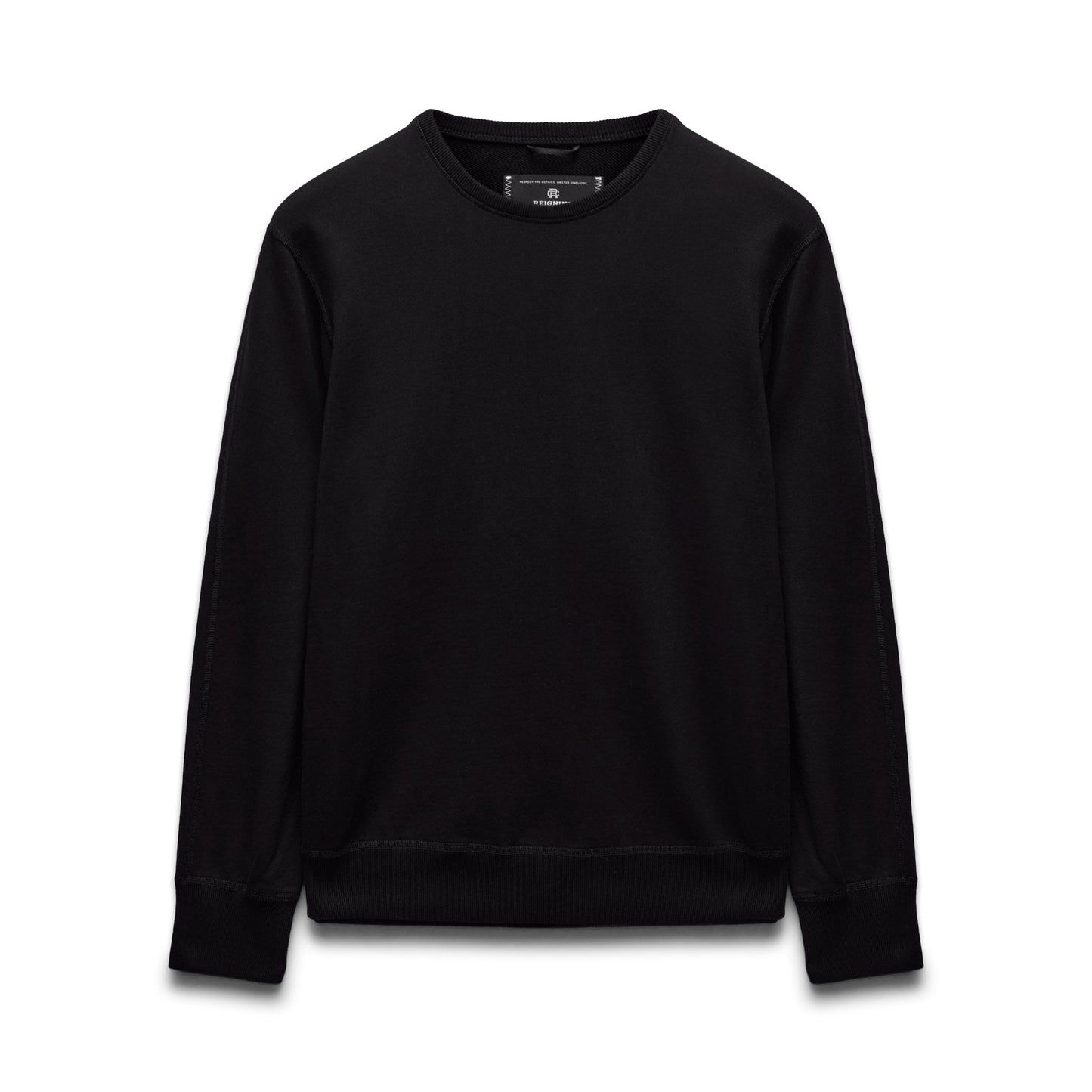 Kyoto Black Midweight Terry Classic Crewneck