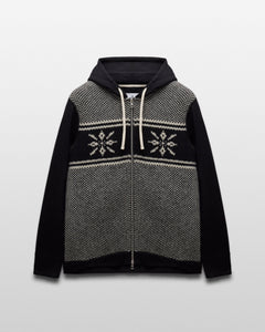 Junya Watanabe Shetland Wool Slim Zip Hoodie