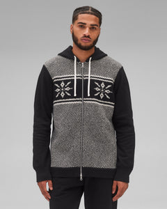 Junya Watanabe Shetland Wool Slim Zip Hoodie