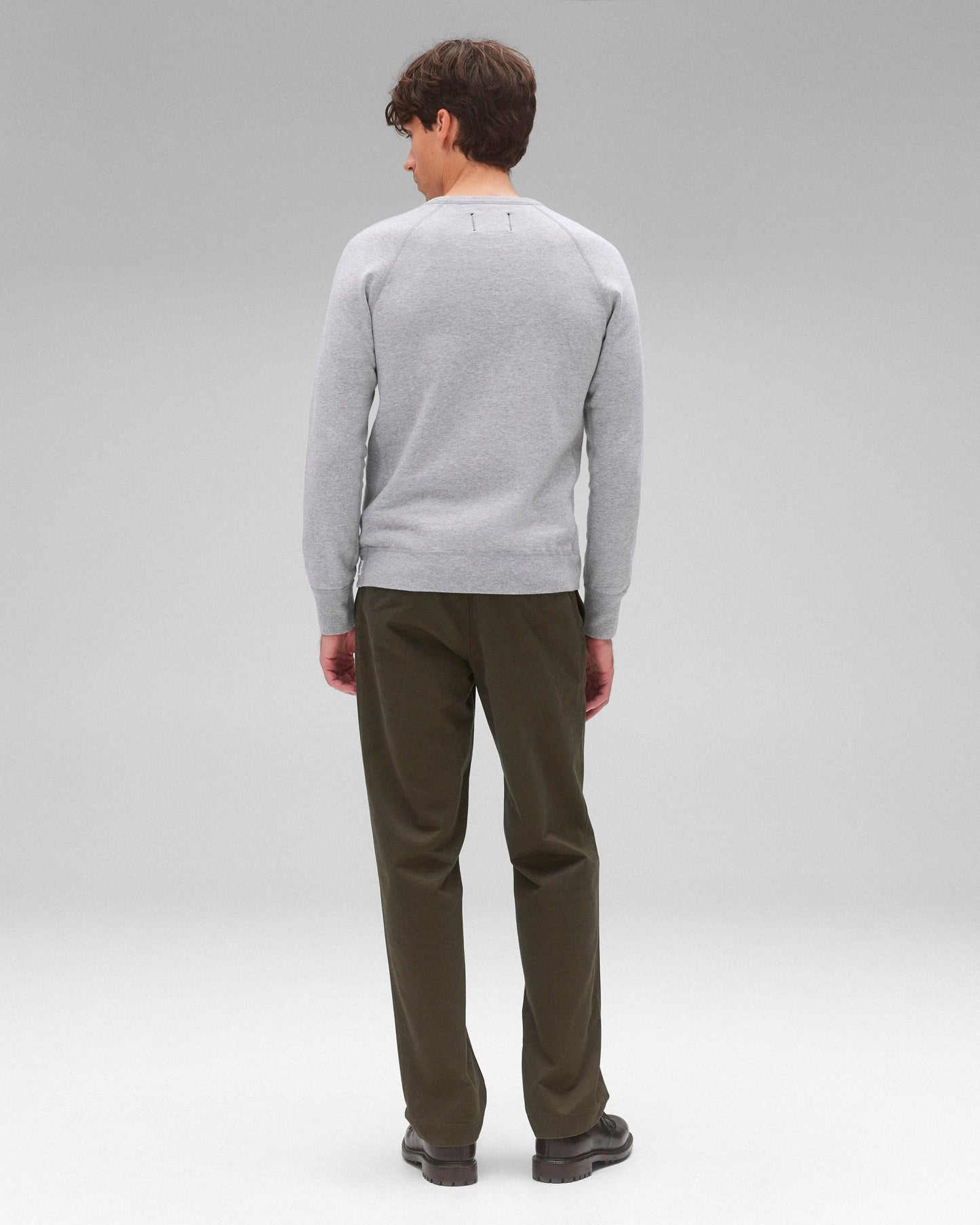 Lightweight Terry Slim Crewneck