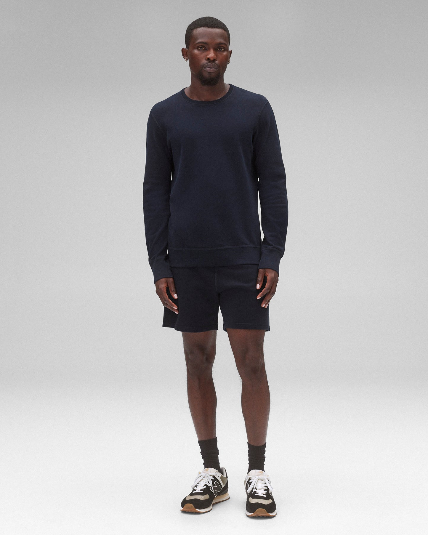 Lightweight Terry Slim Crewneck