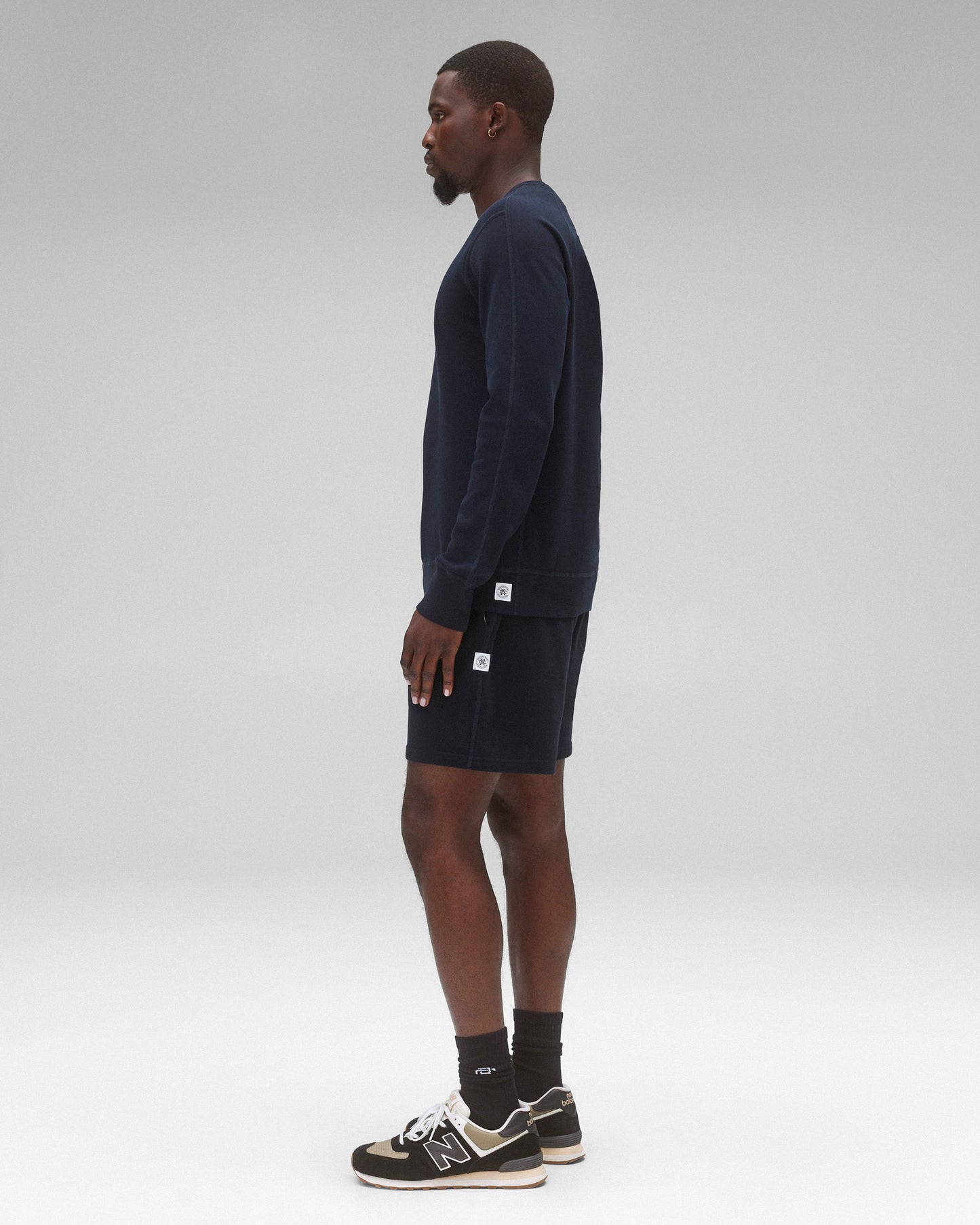 Lightweight Terry Slim Crewneck