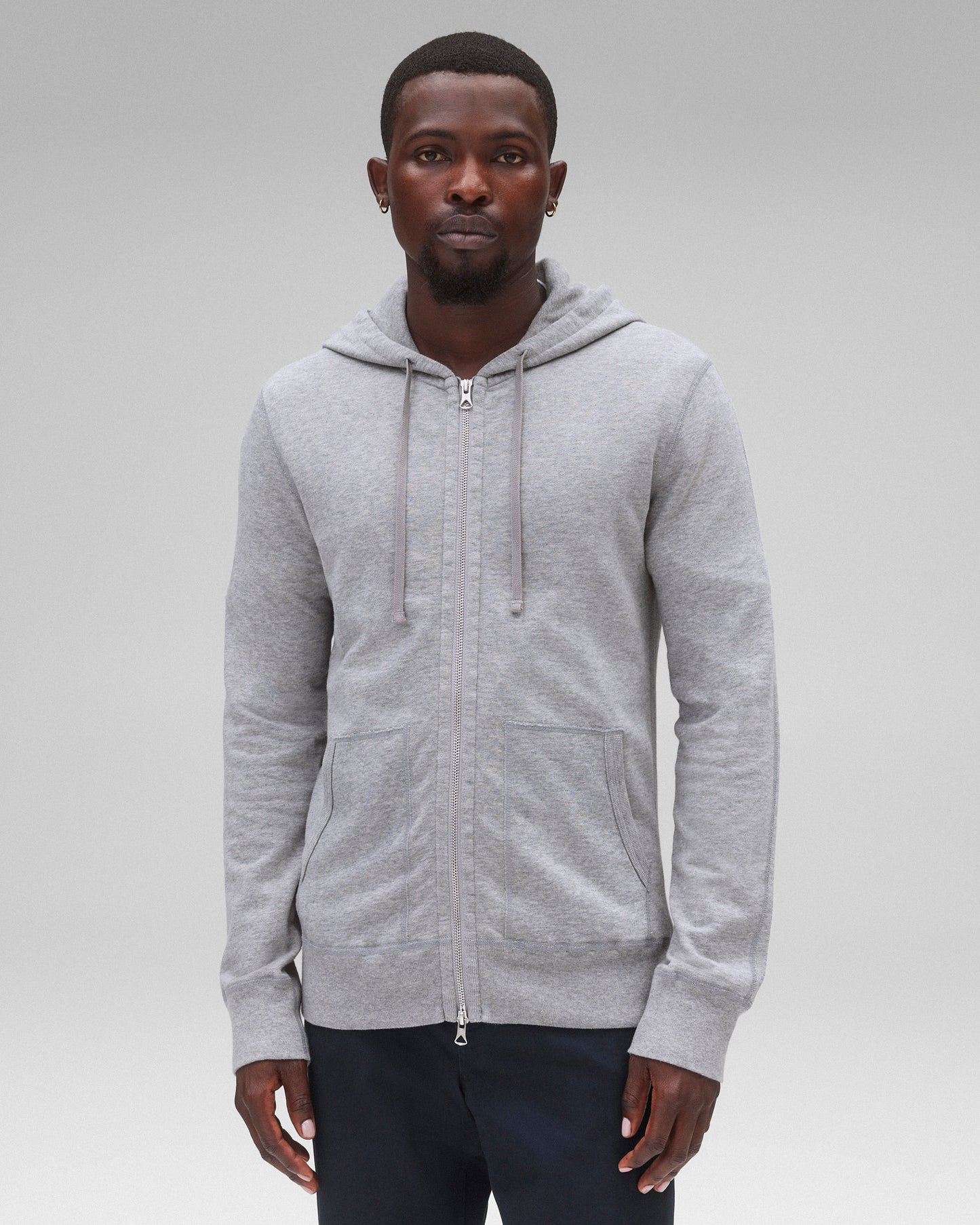 Lightweight Terry Slim Zip Hoodie