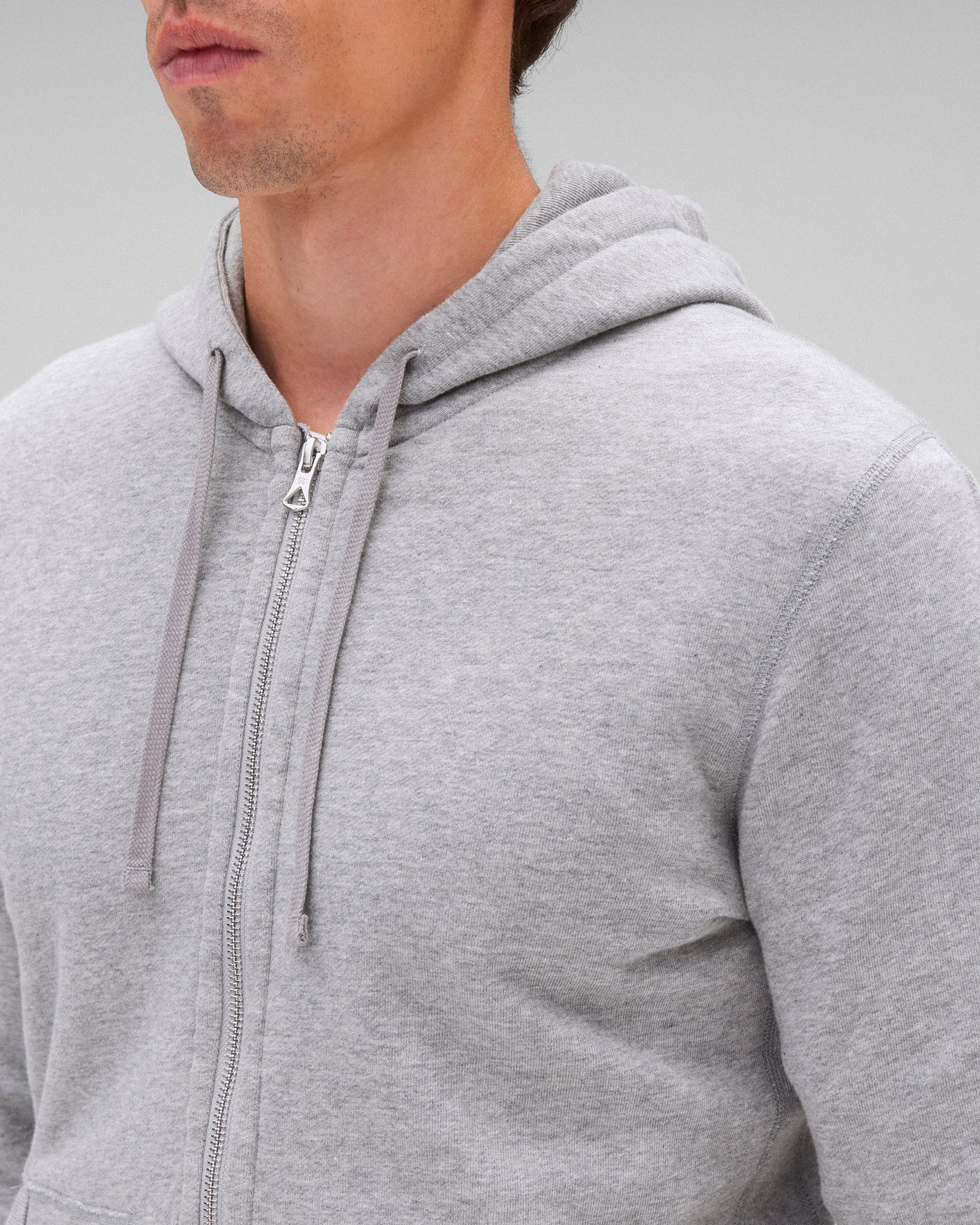 Lightweight Terry Slim Zip Hoodie