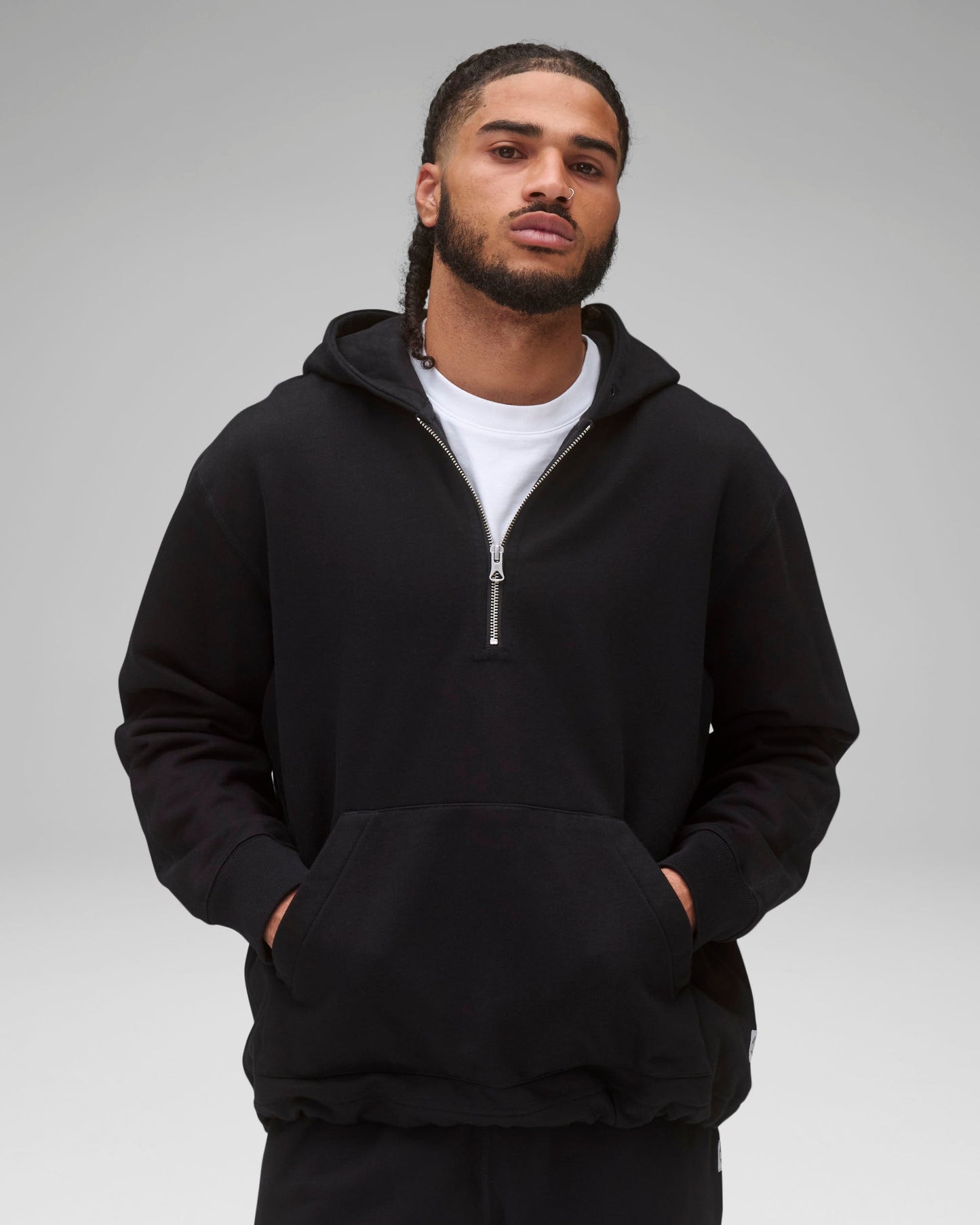 Midweight Terry Half Zip Hoodie