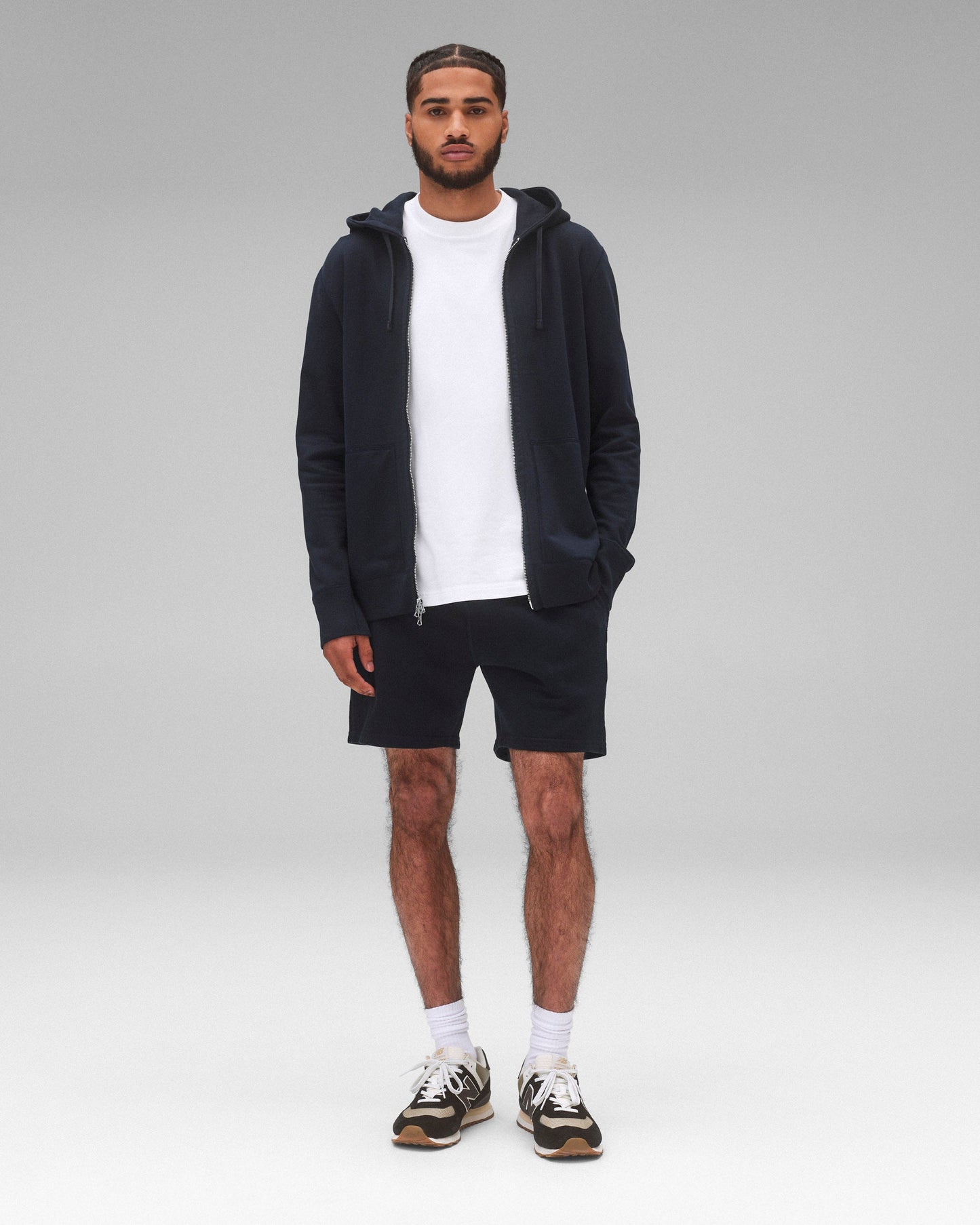 Midweight Terry Slim Zip Hoodie