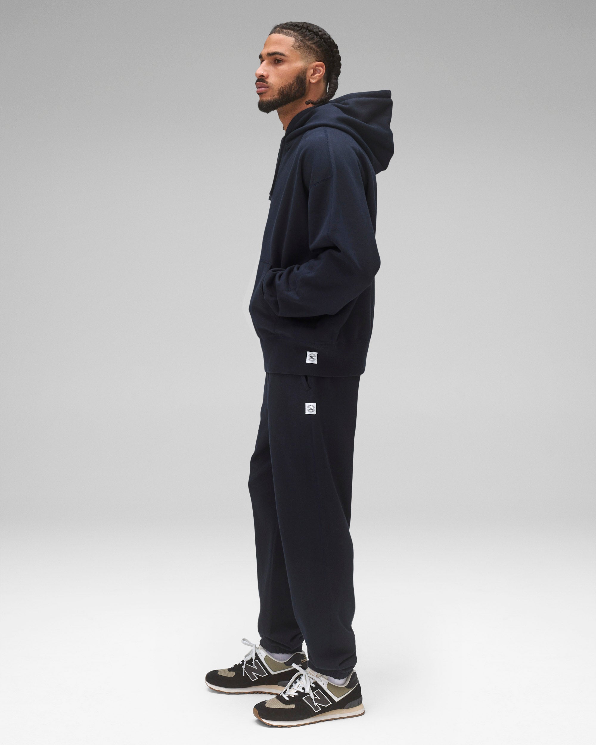 Reigning Champ Midweight Terry Pullover Hoodie 2024 in Navy