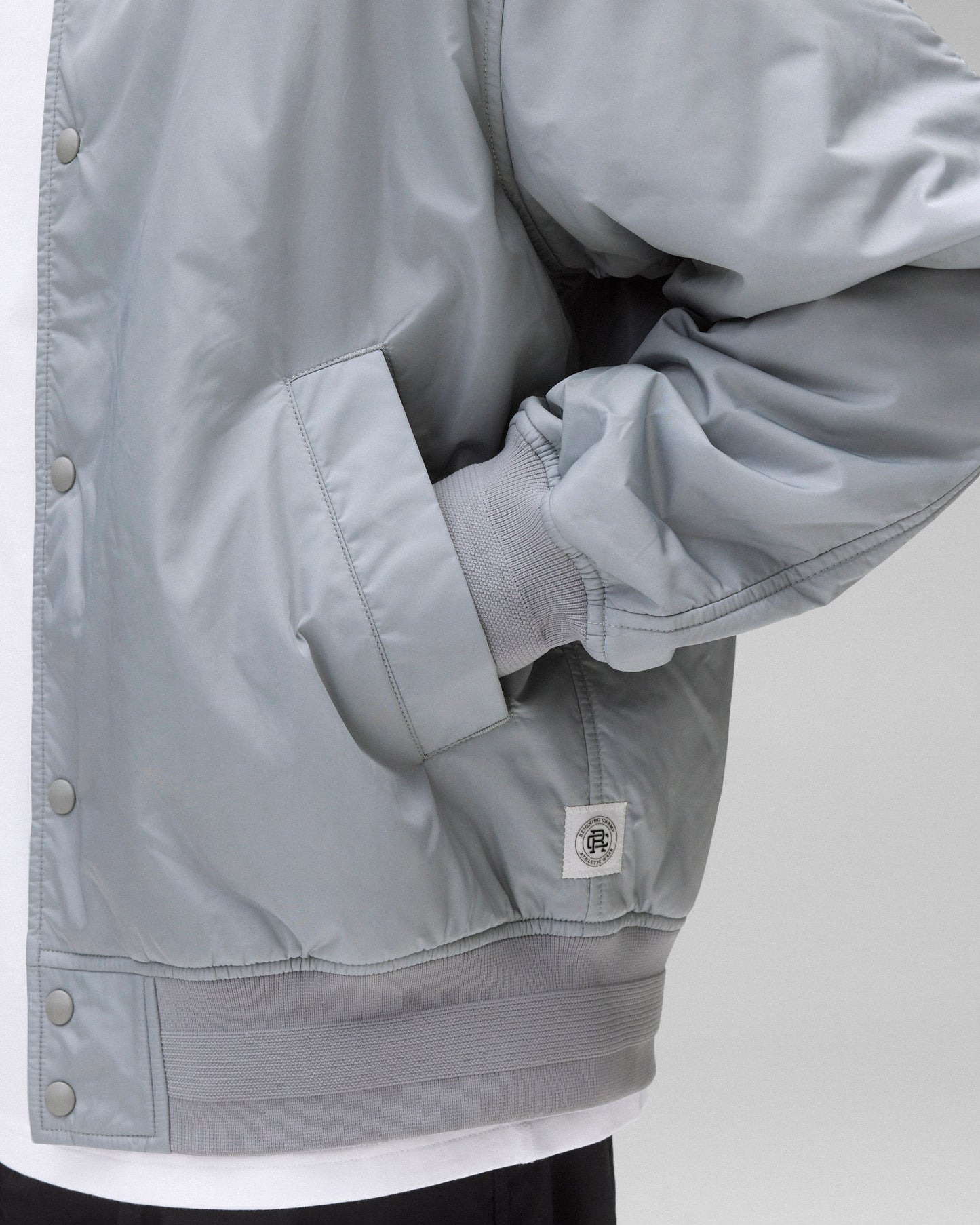 Econyl Satin Nylon Stadium Jacket