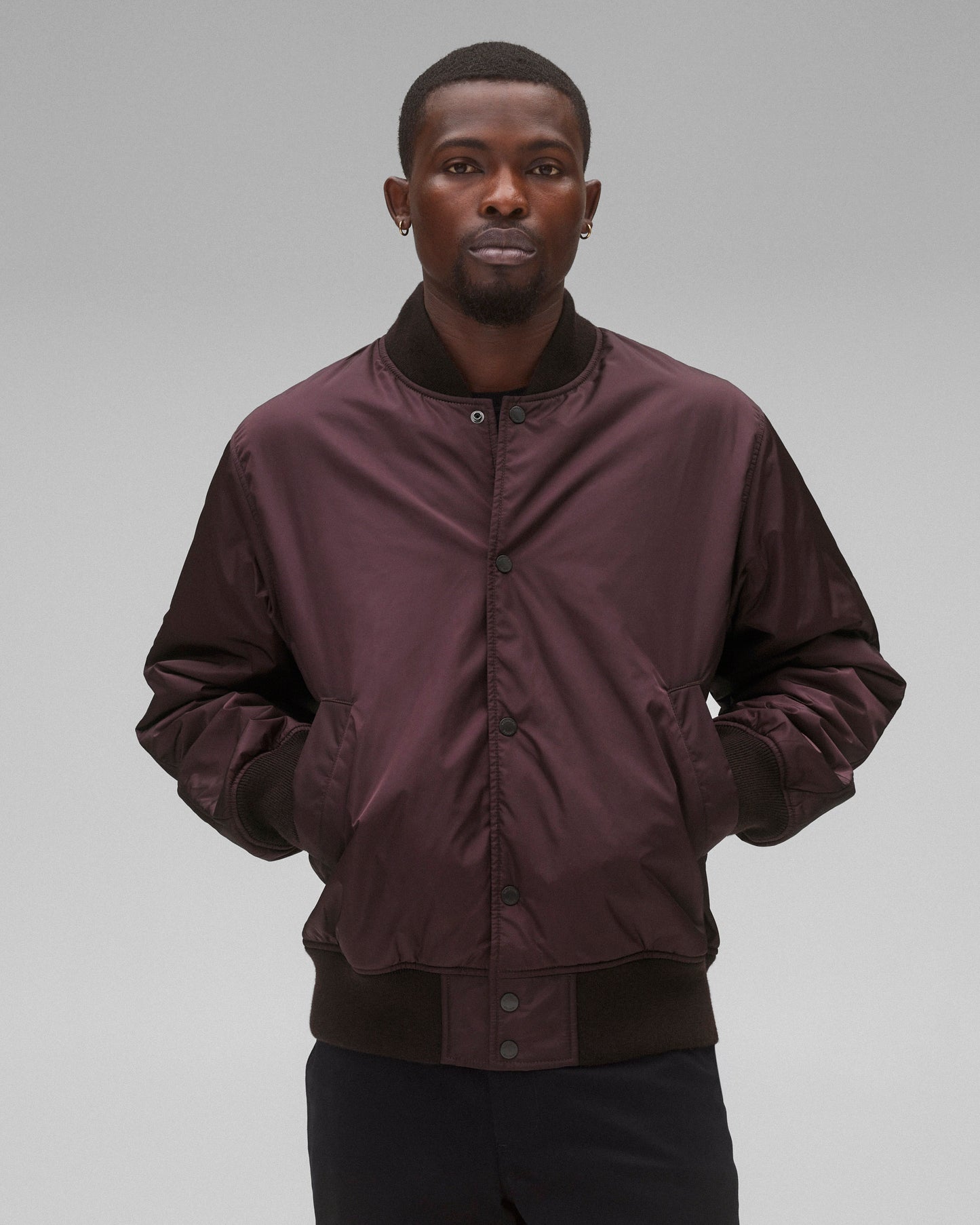 Econyl Satin Nylon Stadium Jacket