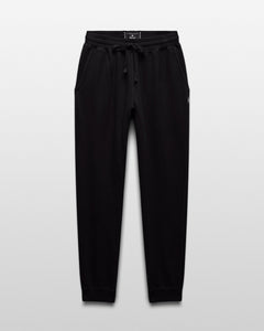 Kyoto Black Midweight Terry Slim Sweatpant