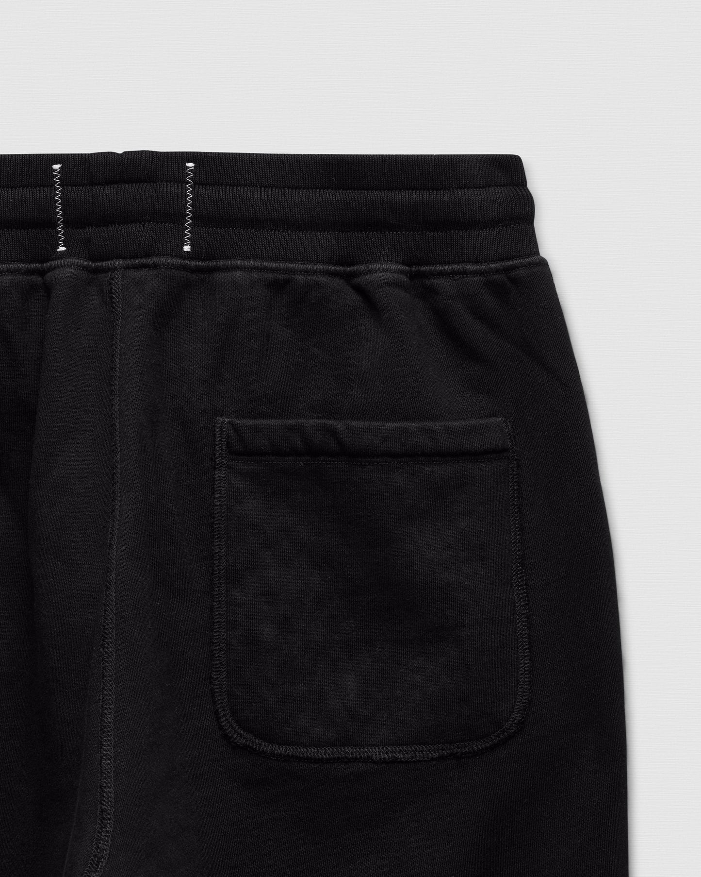 Kyoto Black Midweight Terry Slim Sweatpant