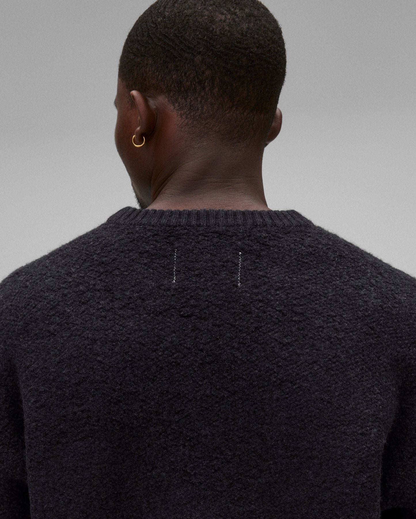 Textured Boucle Turf Crewneck