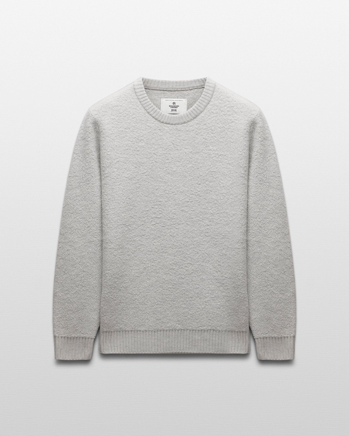 Textured Boucle Turf Crewneck