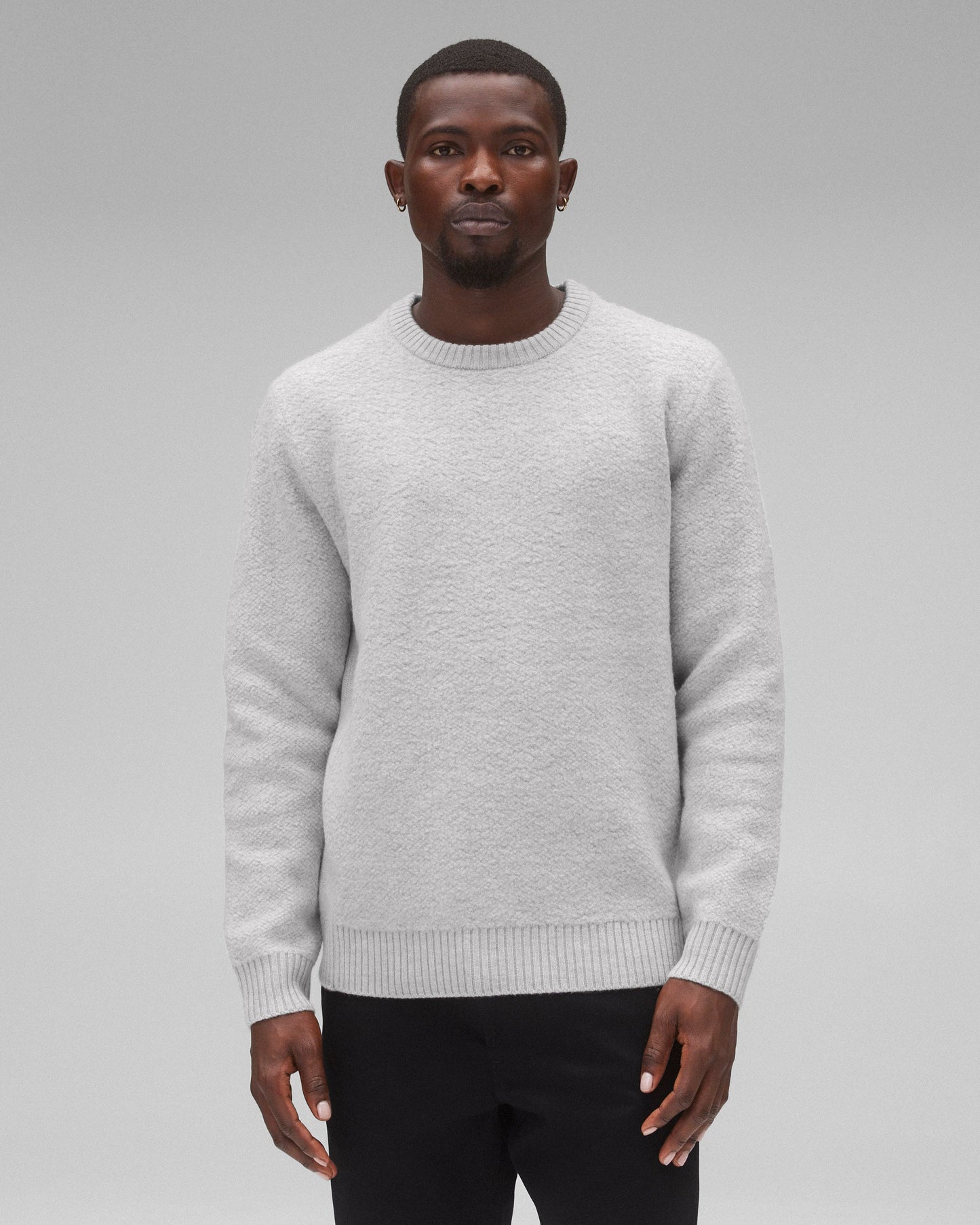 Textured Boucle Turf Crewneck