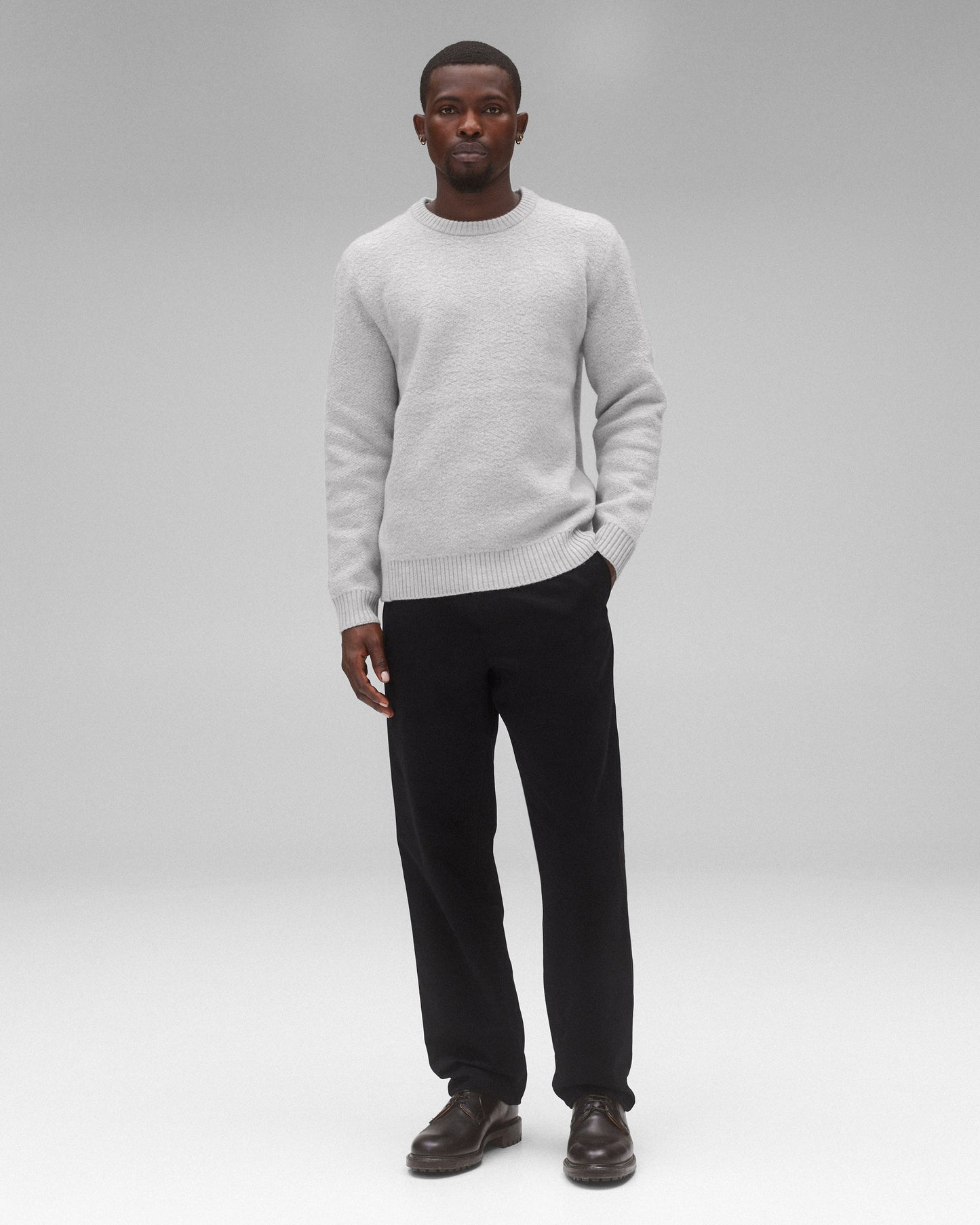 Textured Boucle Turf Crewneck