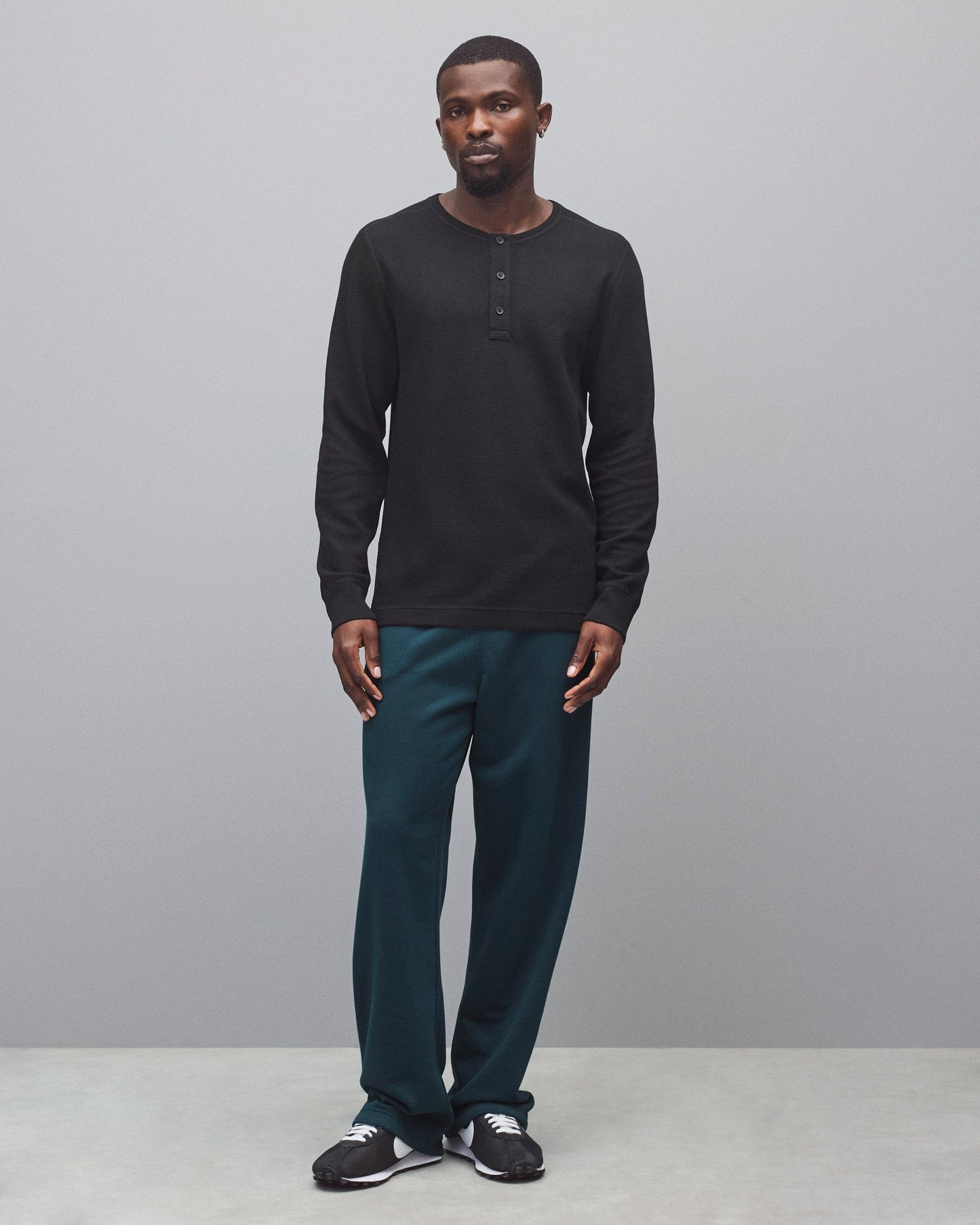 Lightweight Waffle Standard Henley