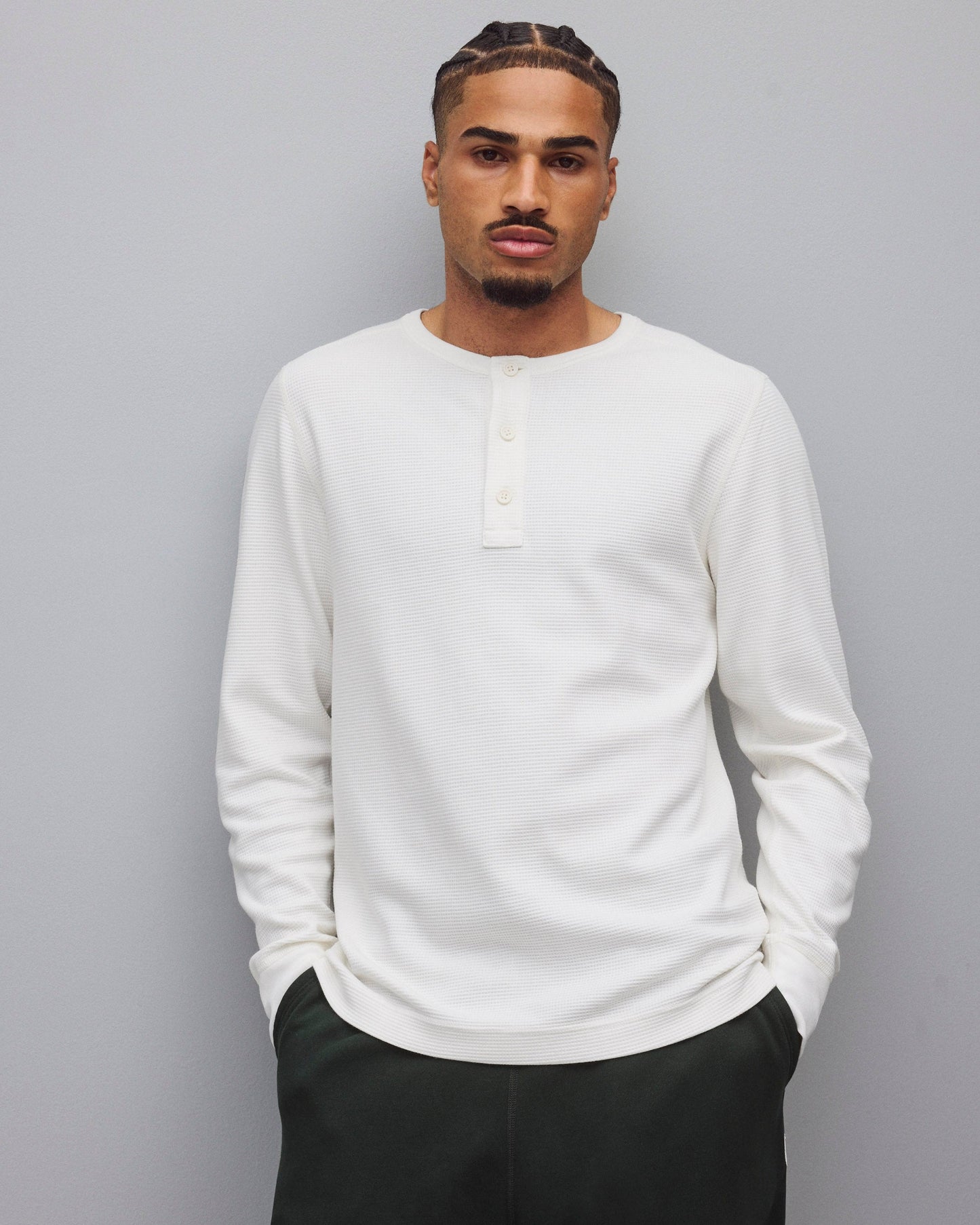 Lightweight Waffle Standard Henley