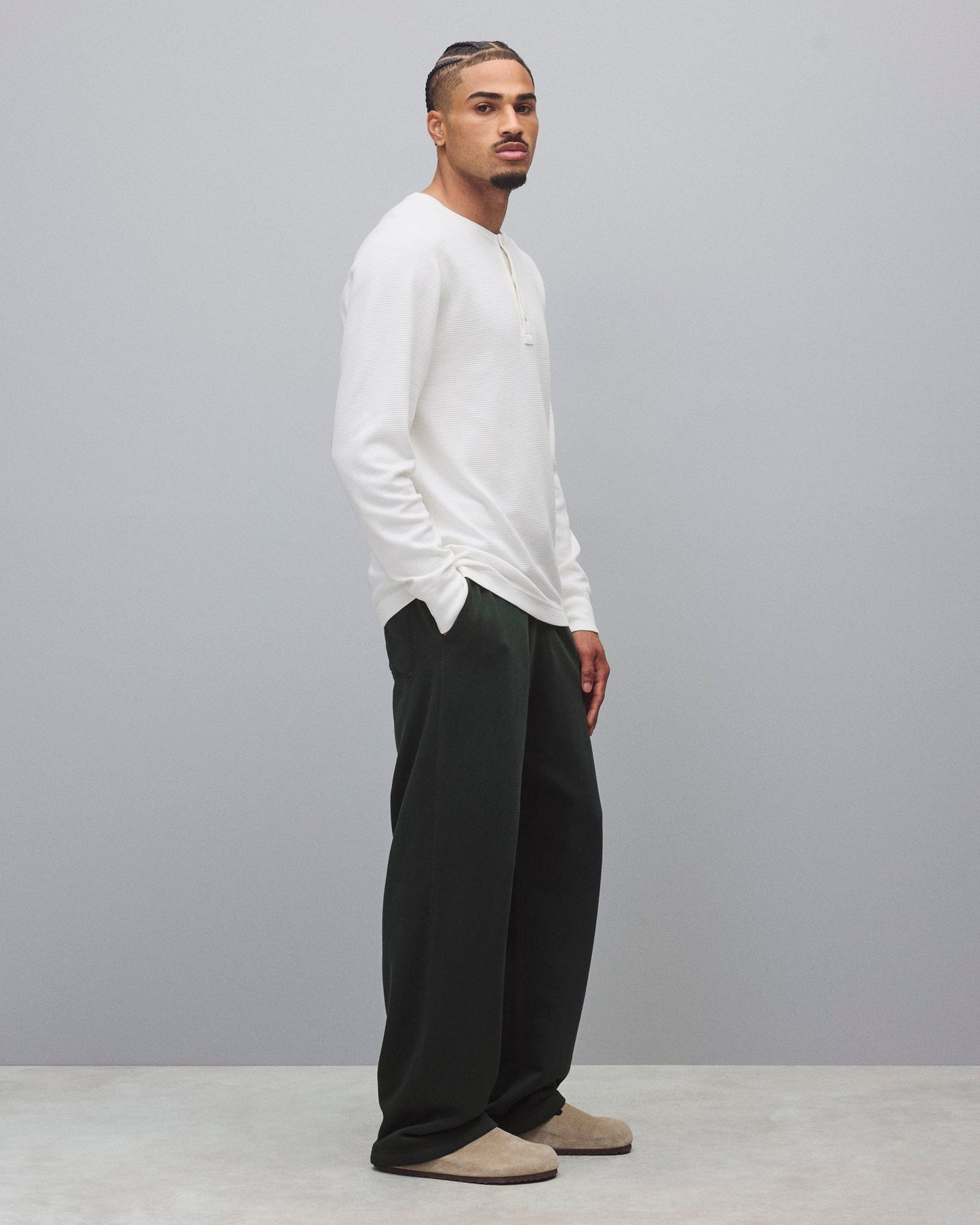 Lightweight Waffle Standard Henley