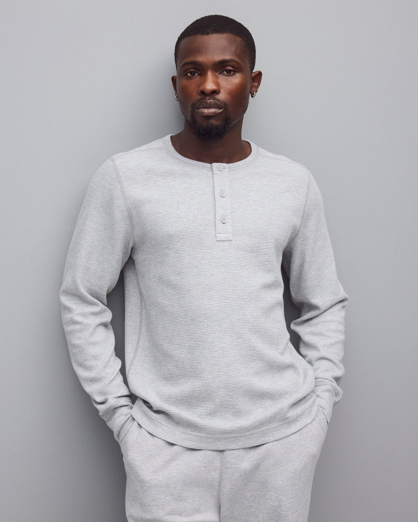 Lightweight Waffle Standard Henley