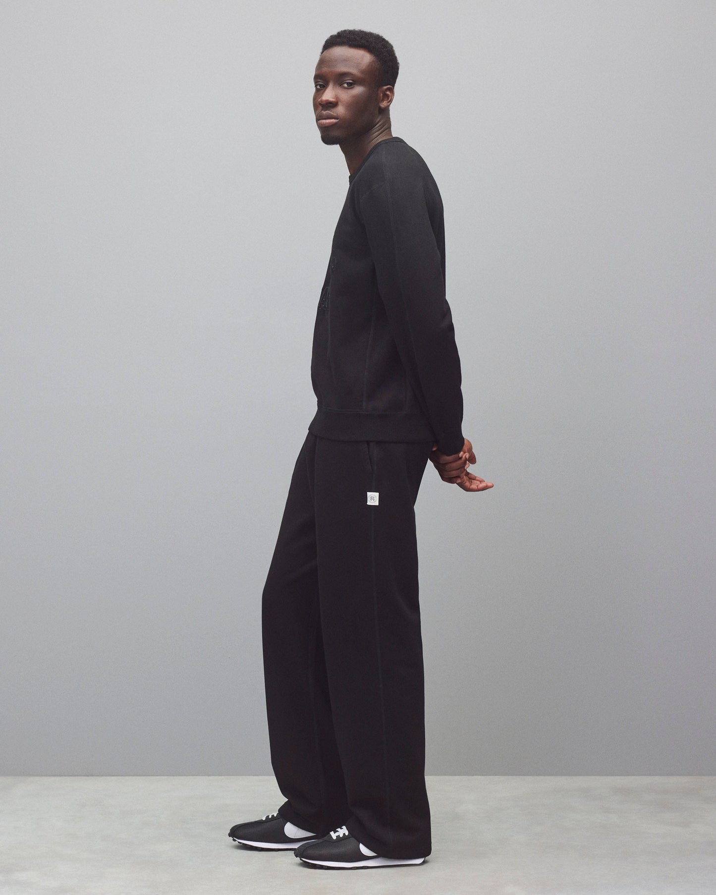 Midweight Terry Arch Logo Standard Crewneck