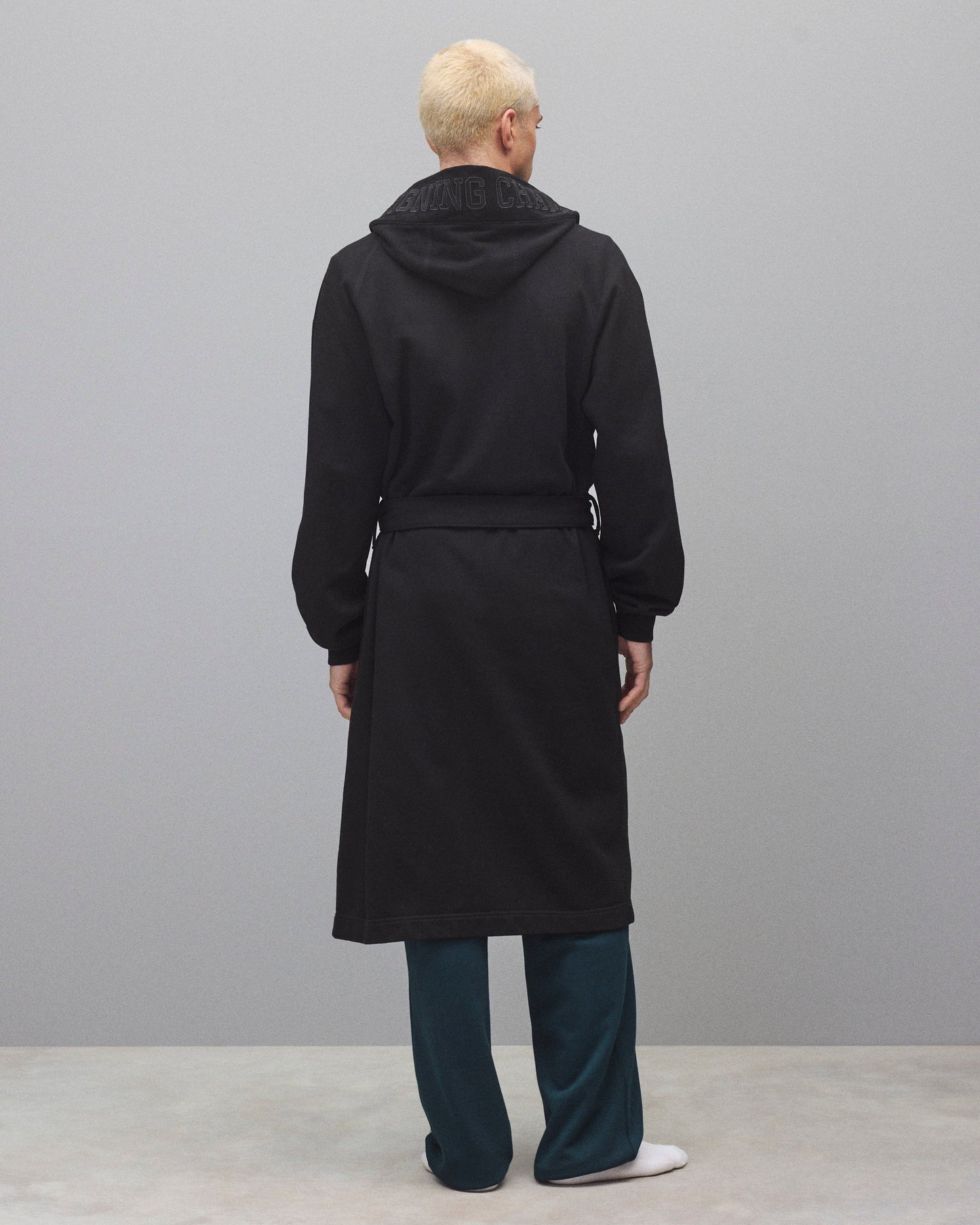 Midweight Terry Logo Relaxed Hooded Robe