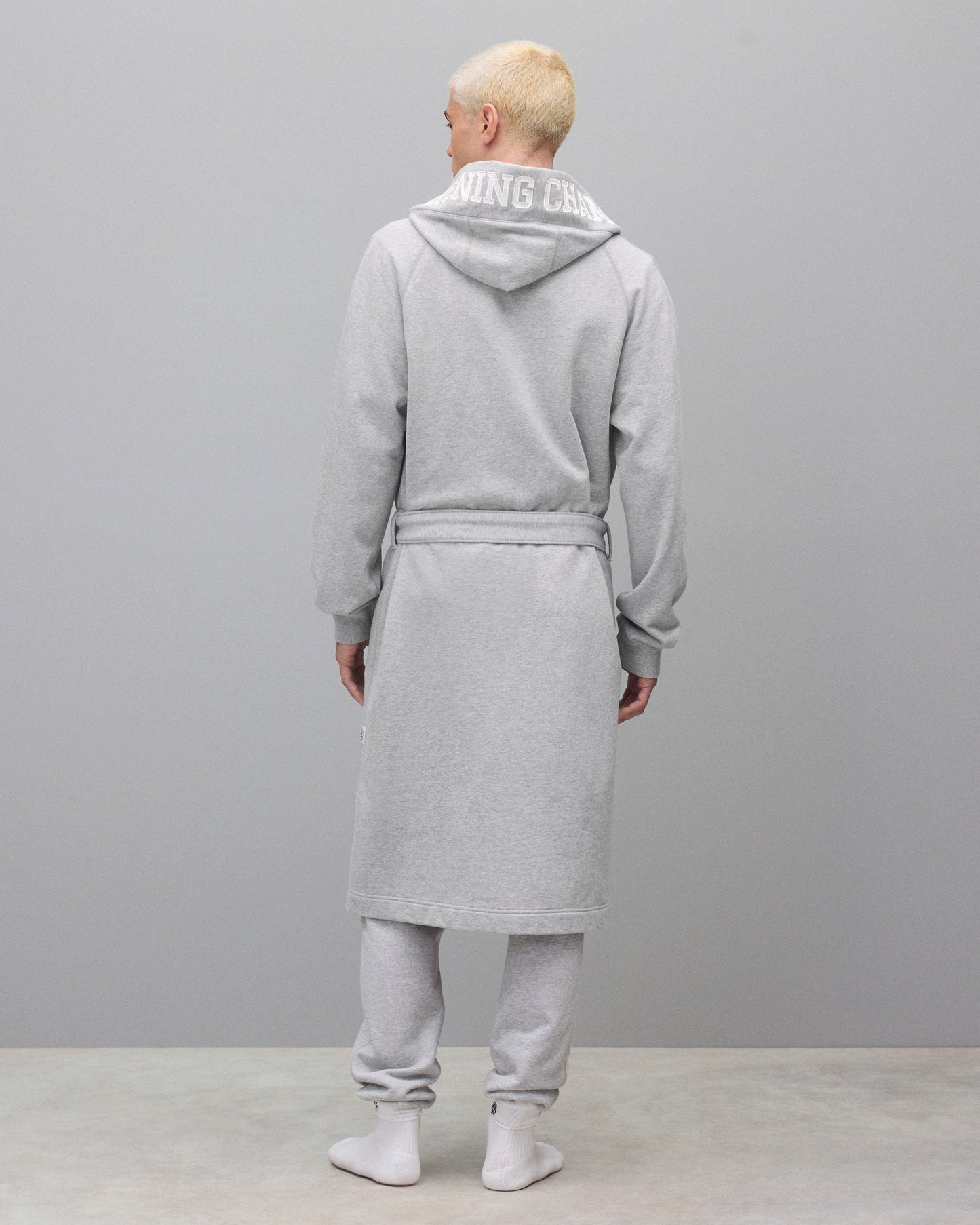Midweight Terry Logo Relaxed Hooded Robe